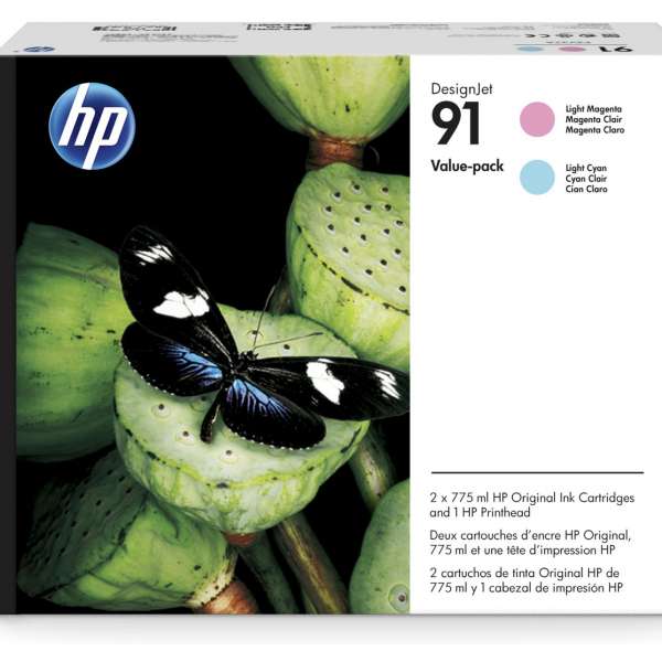 HP No. 91 Value Pack - Light Magenta & Light Cyan